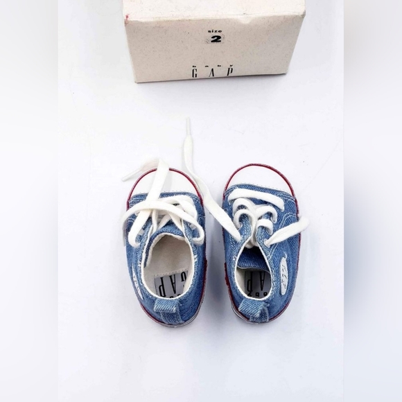 Vintage Gap Baby Denim Shoes , Size 2 - Picture 2 of 8
